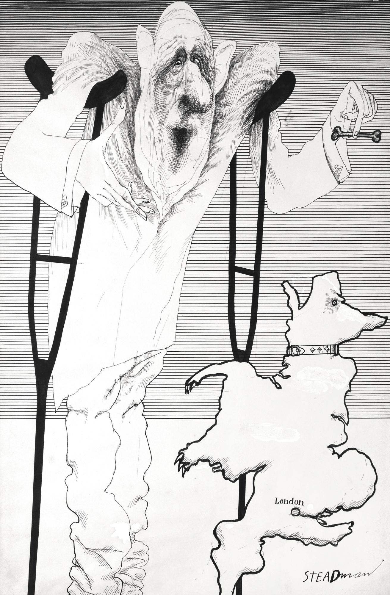 Ralph Steadman - De Gaulle Says No