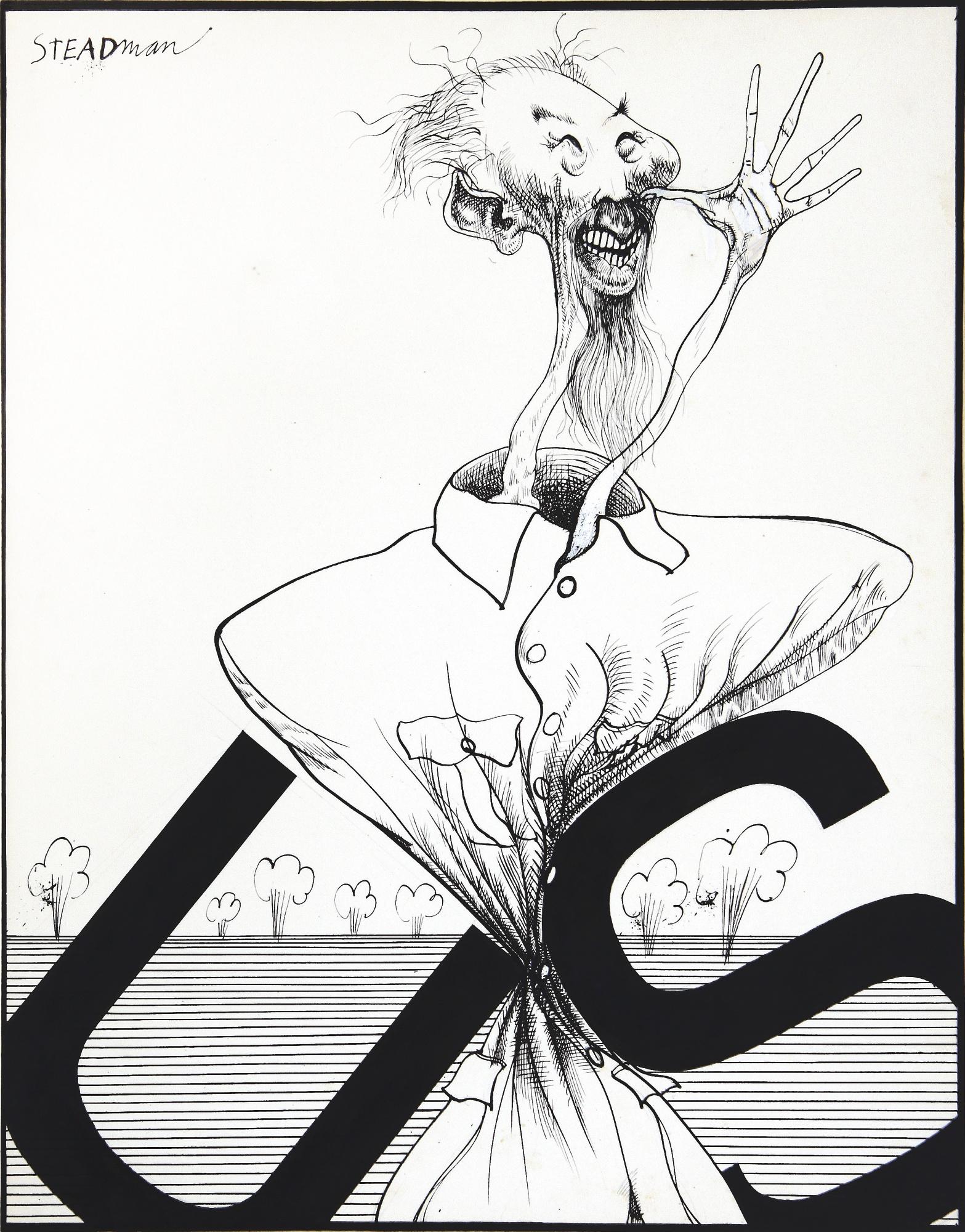 Ralph Steadman - Usa Squeezes Ho Chi Minh