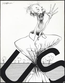 Ralph Steadman - Usa Squeezes Ho Chi Minh