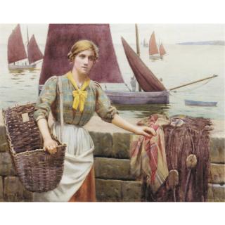 Ralph Todd - A Newlyn Fishergirl