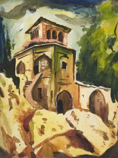 Ram Kumar - Untitled (House on a Hill)
