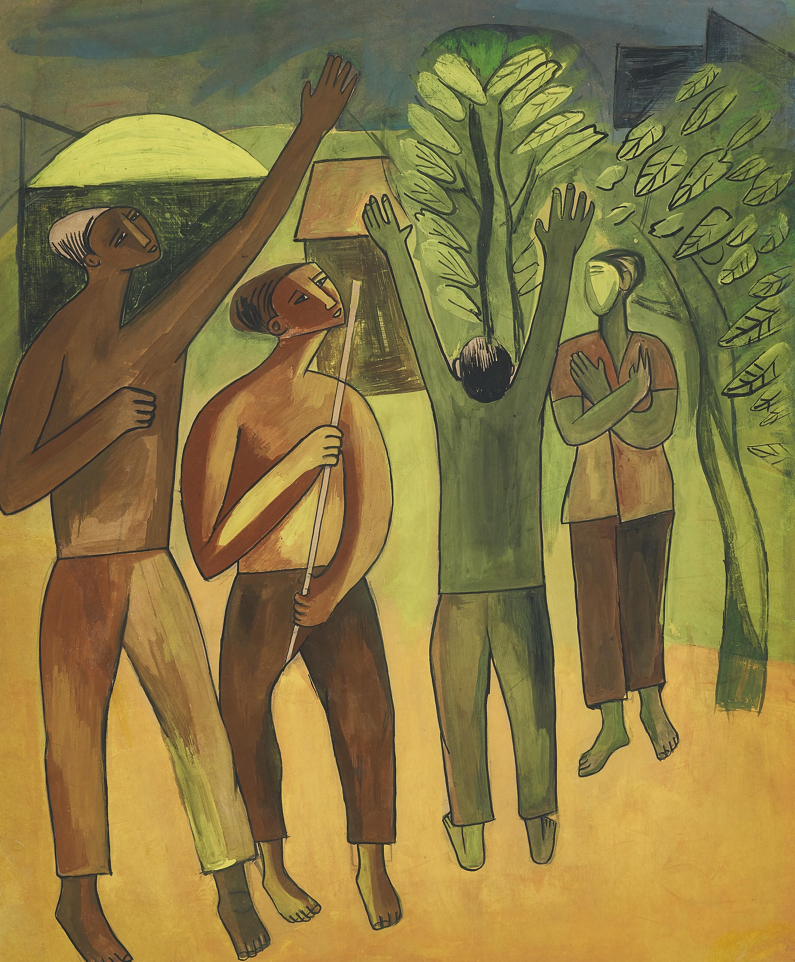 Ram Kumar - Untitled (Standing Figures)