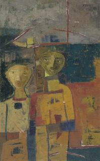 Ram Kumar - Untitled (Two Figures)