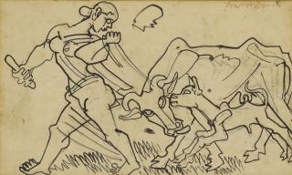 Ramkinkar Baij - Untitled (Holokorshon Utsav / Ploughing Festival)