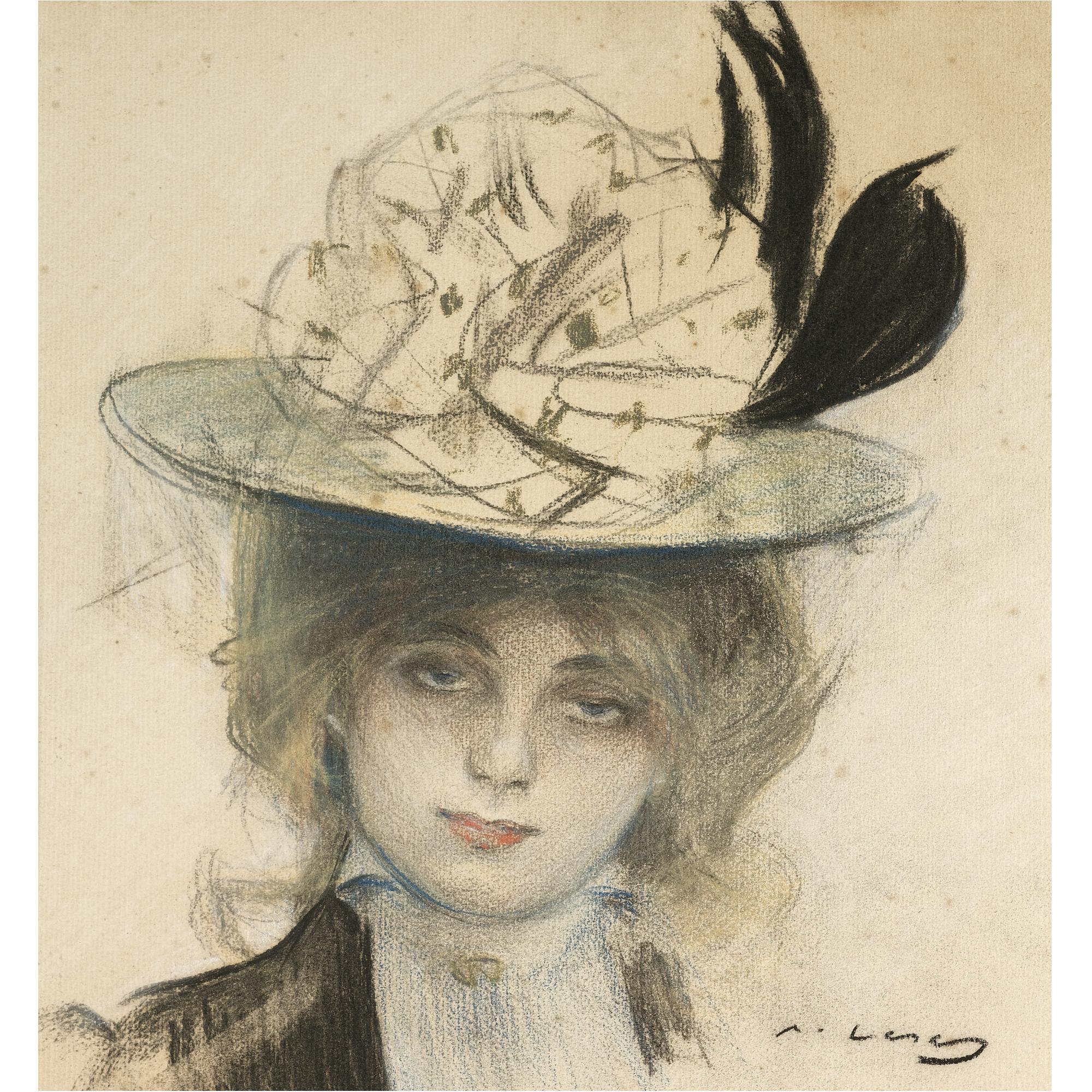 Ramón Casas - Retrato De Una Joven (Portrait Of A Young Woman)