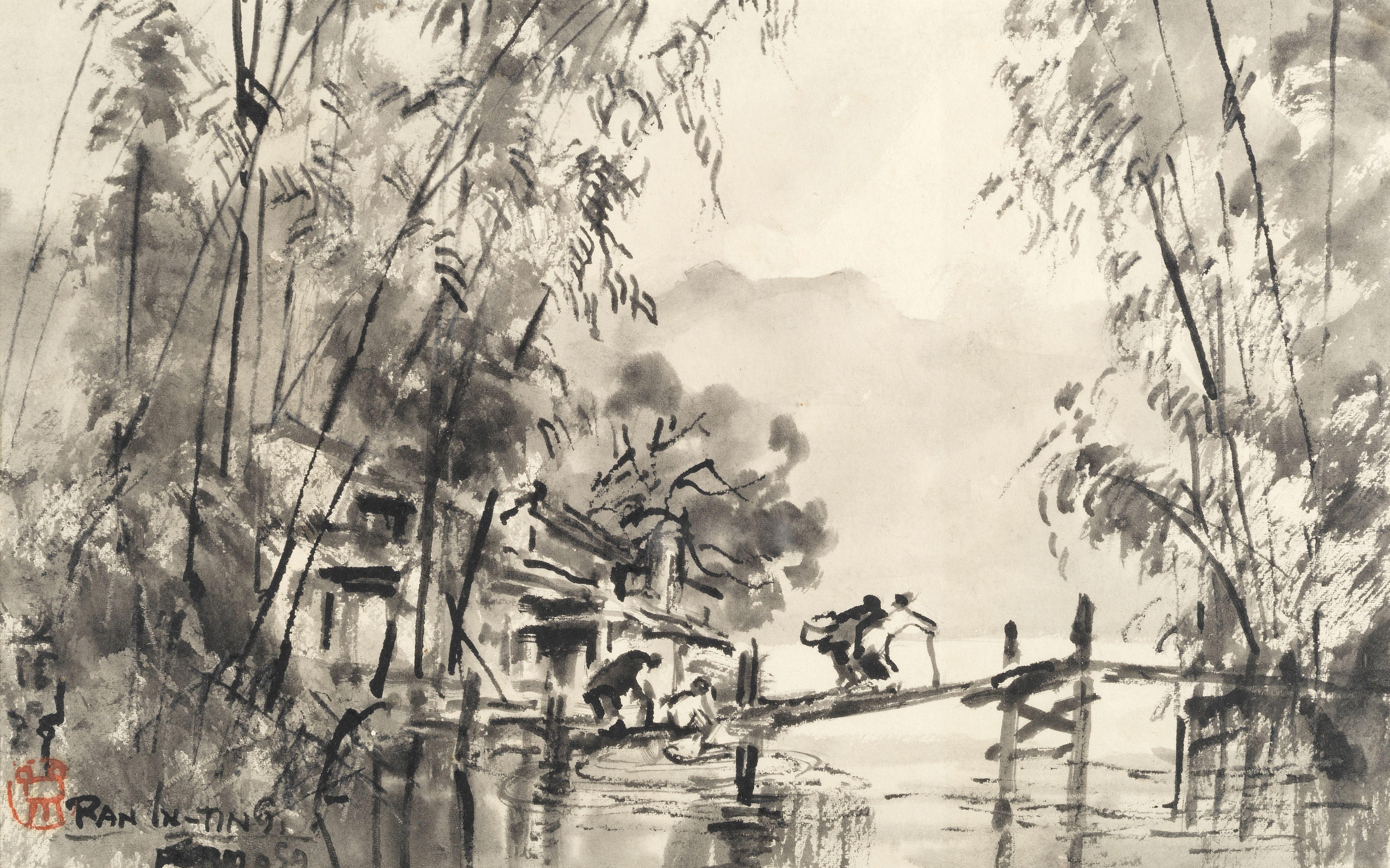 Ran In-Ting - Bamboo by the river, Formosa