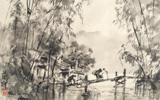 Ran In-Ting - Bamboo by the river, Formosa