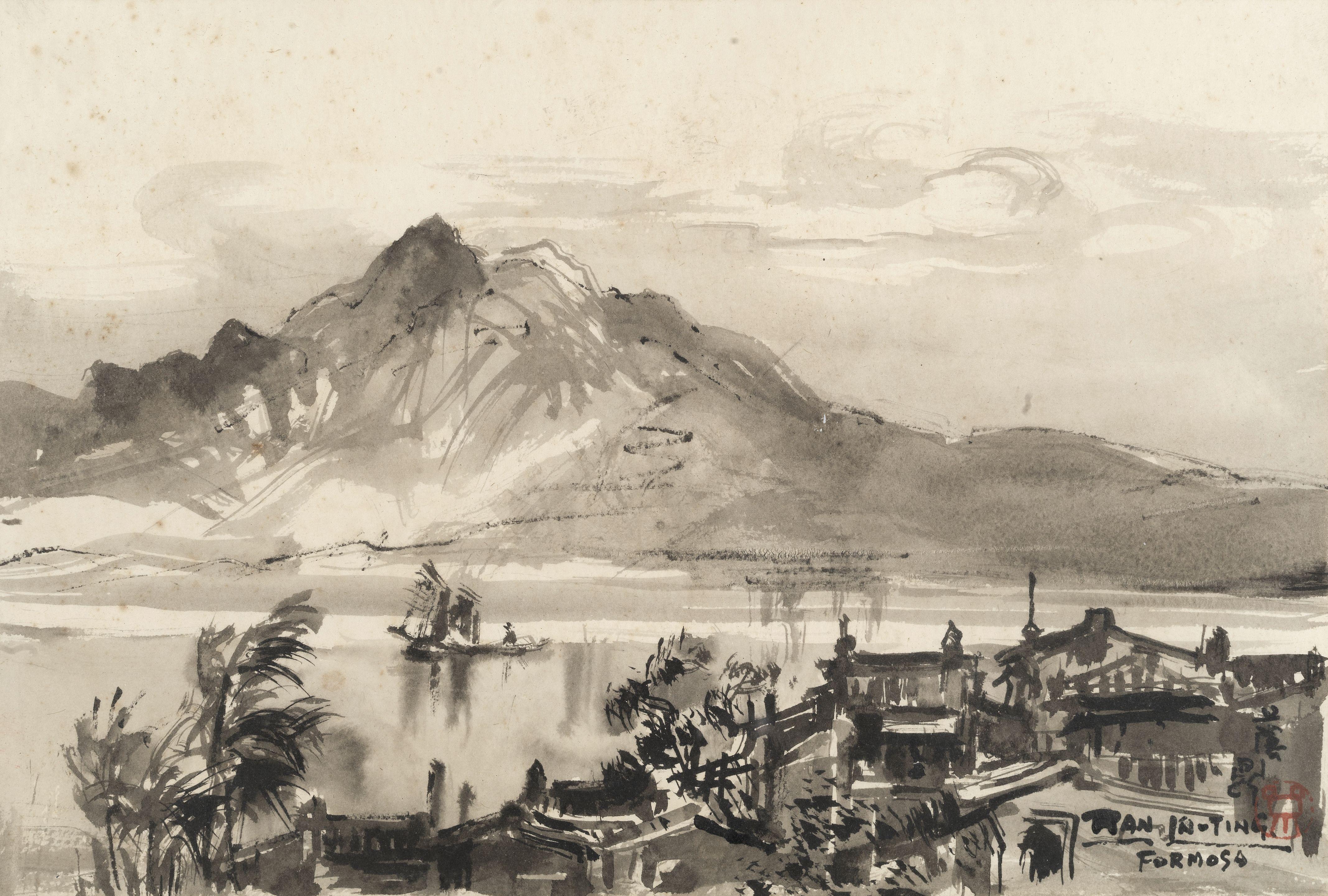 Ran In-Ting - View of the Tamsui River, Formosa