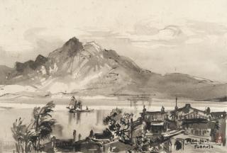 Ran In-Ting - View of the Tamsui River, Formosa