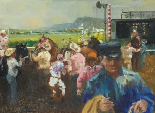 Randall Davey - Steward In Blue, La Mesa Park