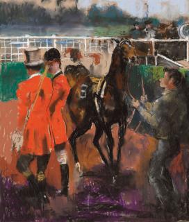 Randall Davey - Untitled (Race Track Scene)