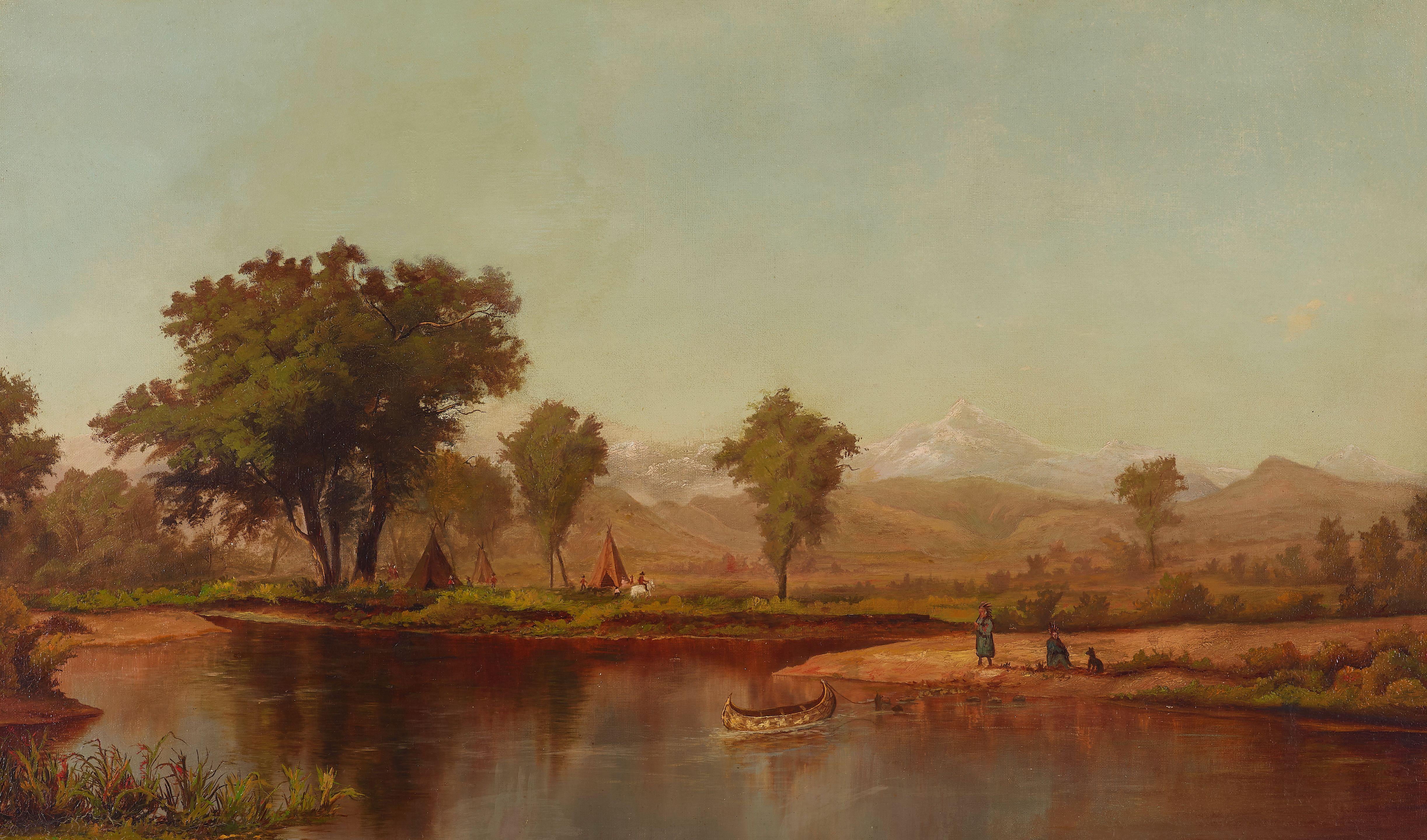 Ransome Gillet Holdredge - Native American Encampment