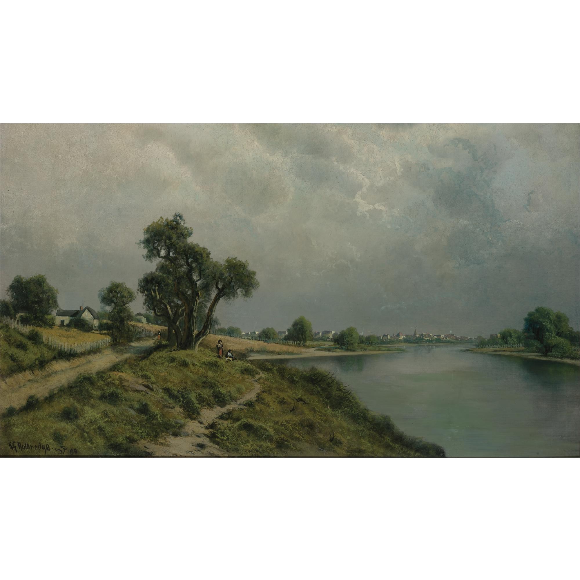 Ransome Gillette Holdredge - Riverine Landscape, Possibly Sacramento