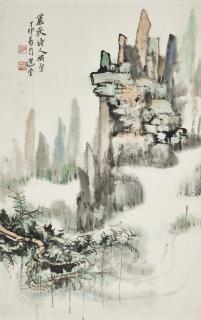 Rao Zongyi - Pine Trees and Rocky Mountains