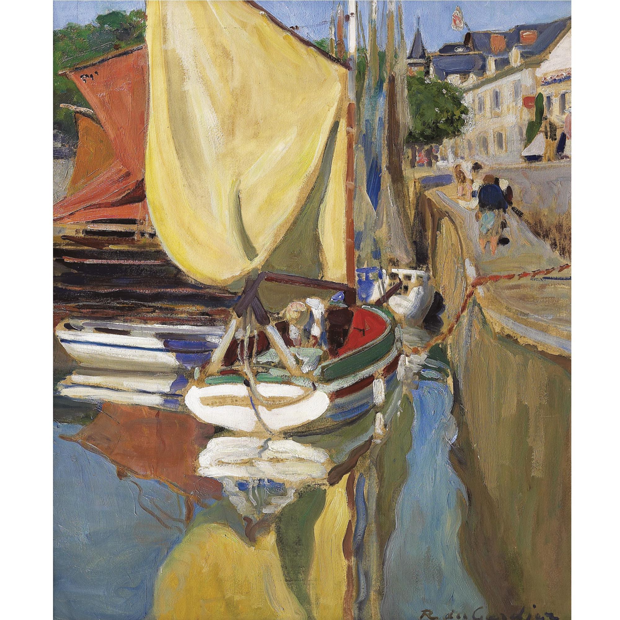 Raoul Du Gardier - Bateaux Au Port