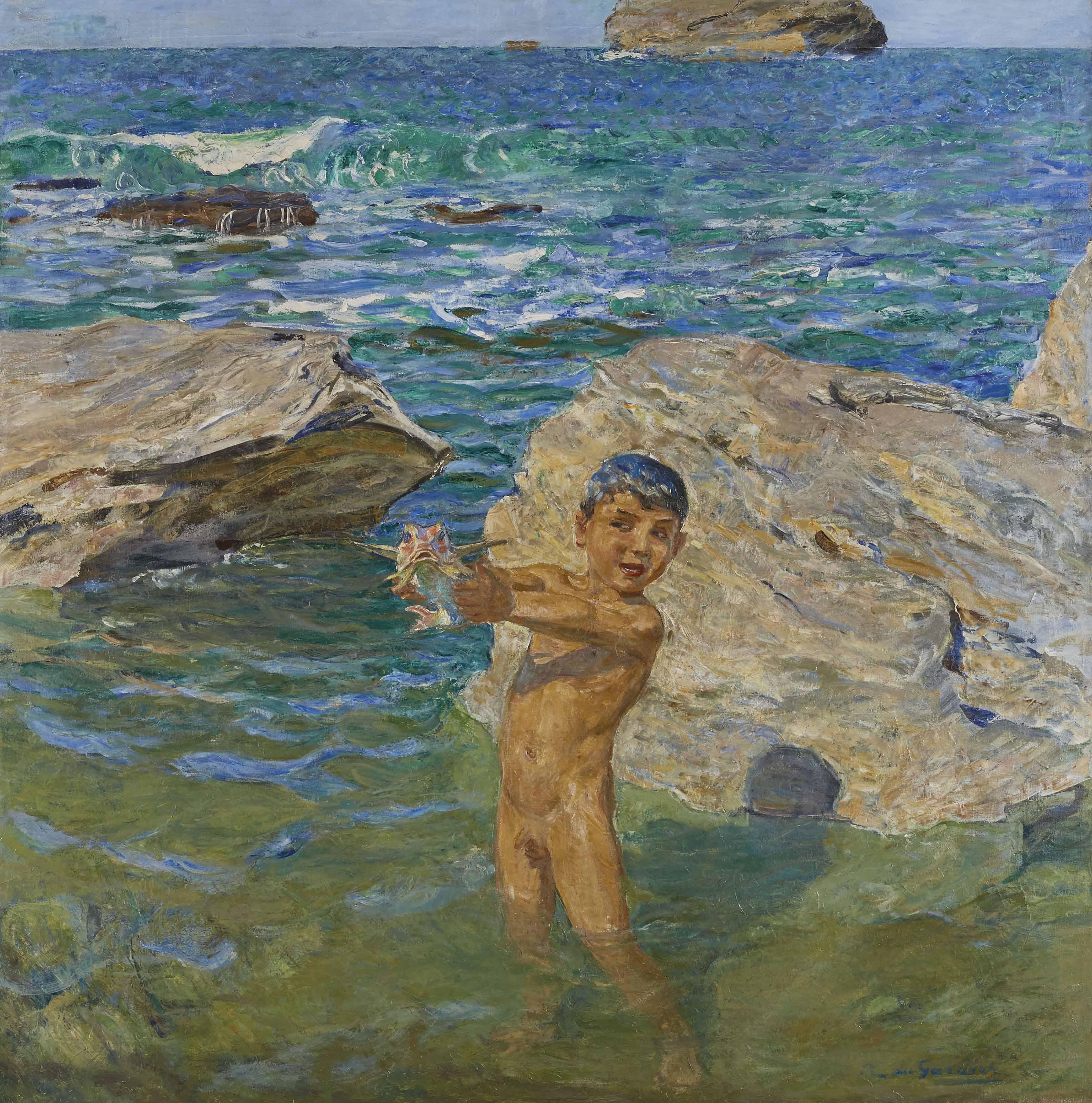 Raoul Du Gardier - L\'Enfant au poisson