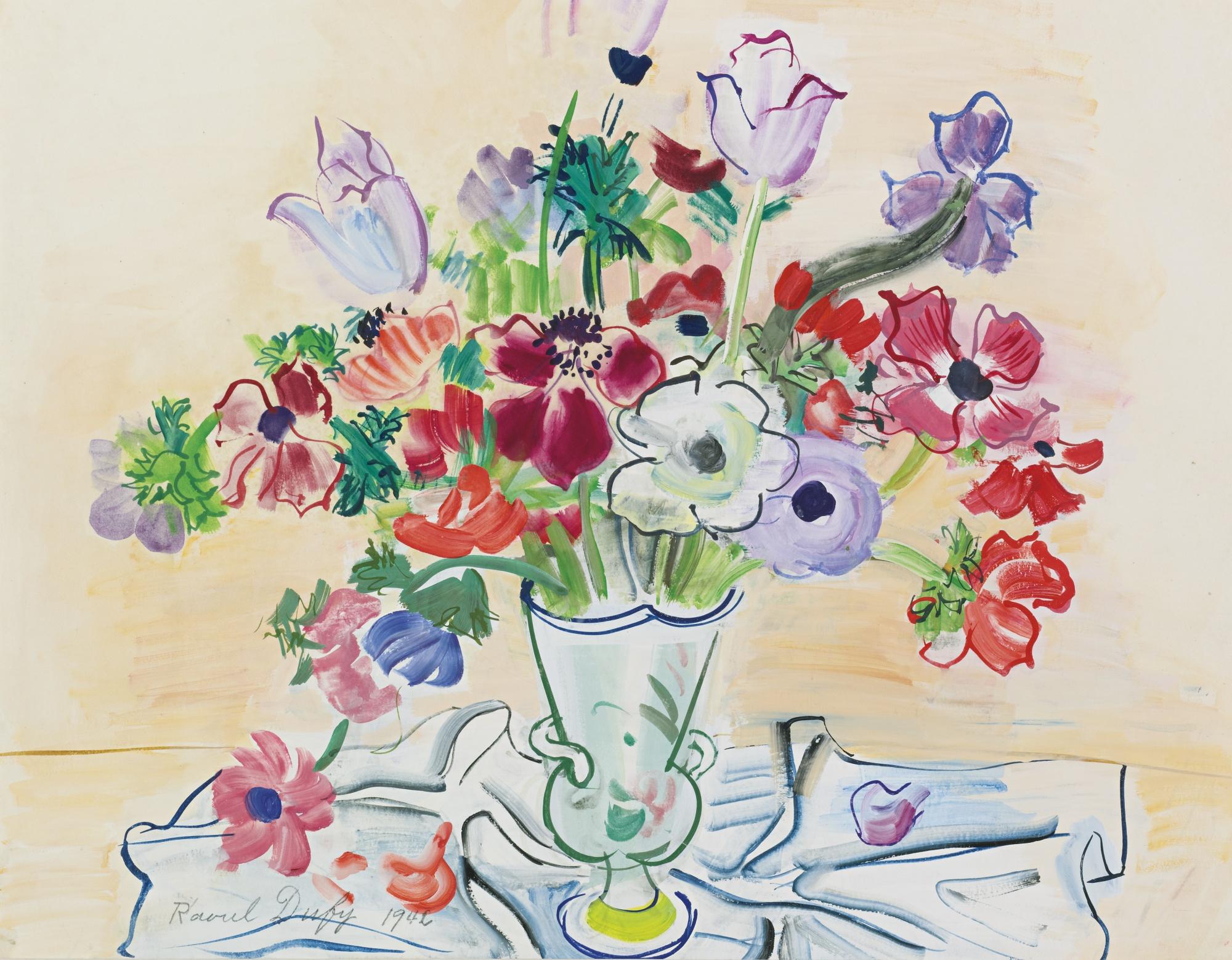 Raoul Dufy - Anémones