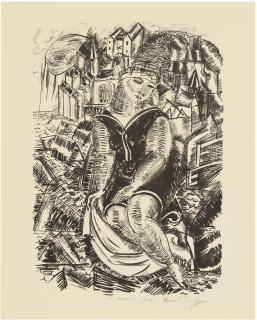 Raoul Dufy - Baigneuse Devant un Port (Sainte-Adresse)