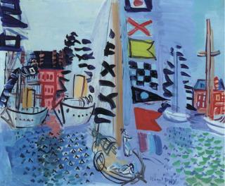 Raoul Dufy - Bateaux au port