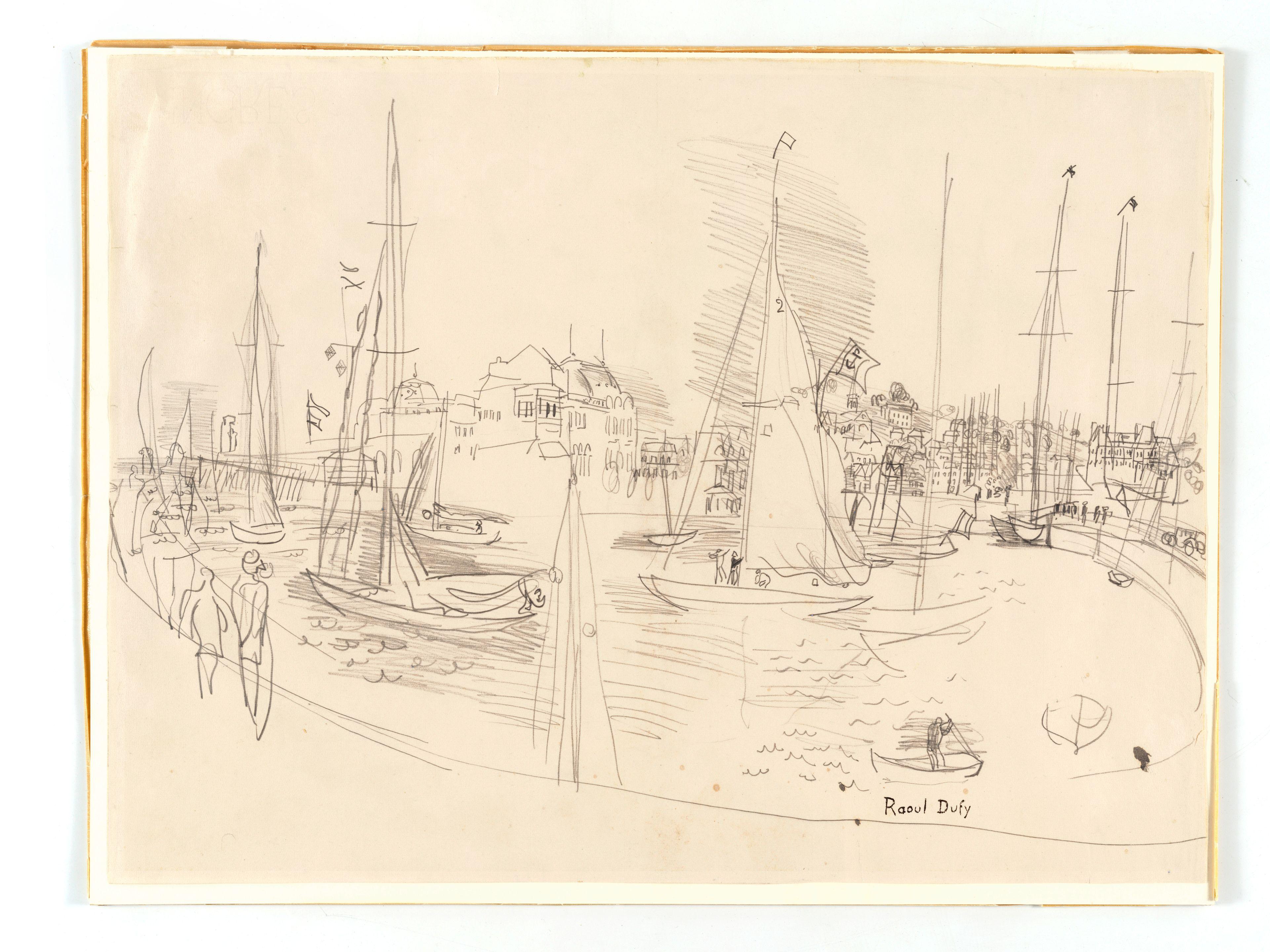 Raoul Dufy - Bateaux dans le port de Deauville