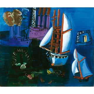 Raoul Dufy - Bateaux Dans Le Port Du Havre