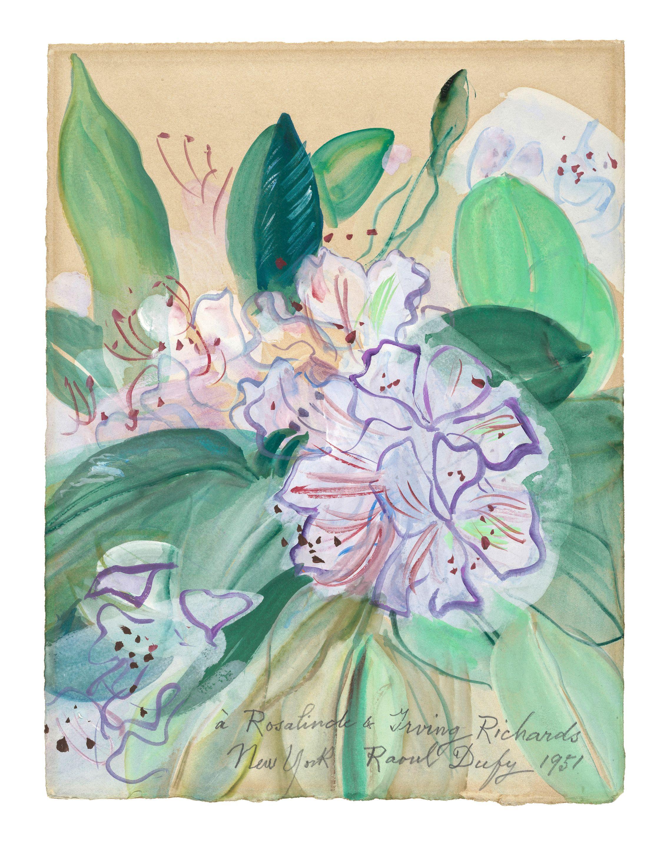 Raoul Dufy - Bouquet aux amaryllis