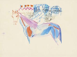 Raoul Dufy - Cheval à Epsom