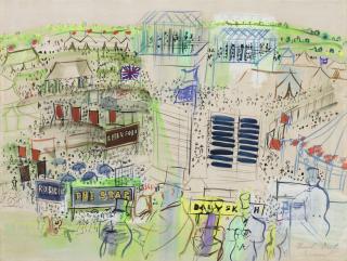 Raoul Dufy - Epsom, Les Turfistes Dans Les Tribunes