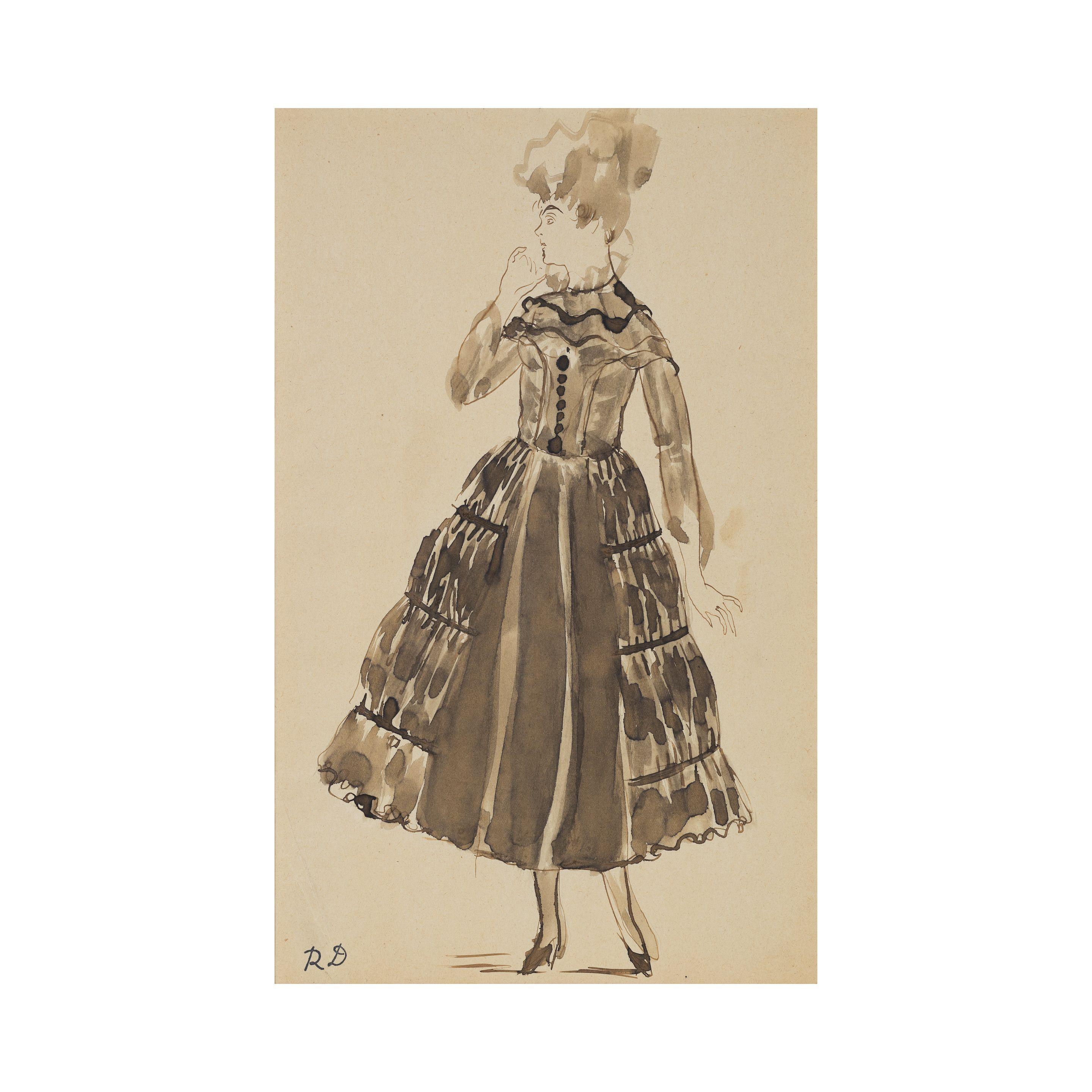 Raoul Dufy - Étude de robe pour Paul Poiret