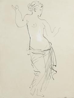 Raoul Dufy - Femme à la draperie, étude pour la fée électricité