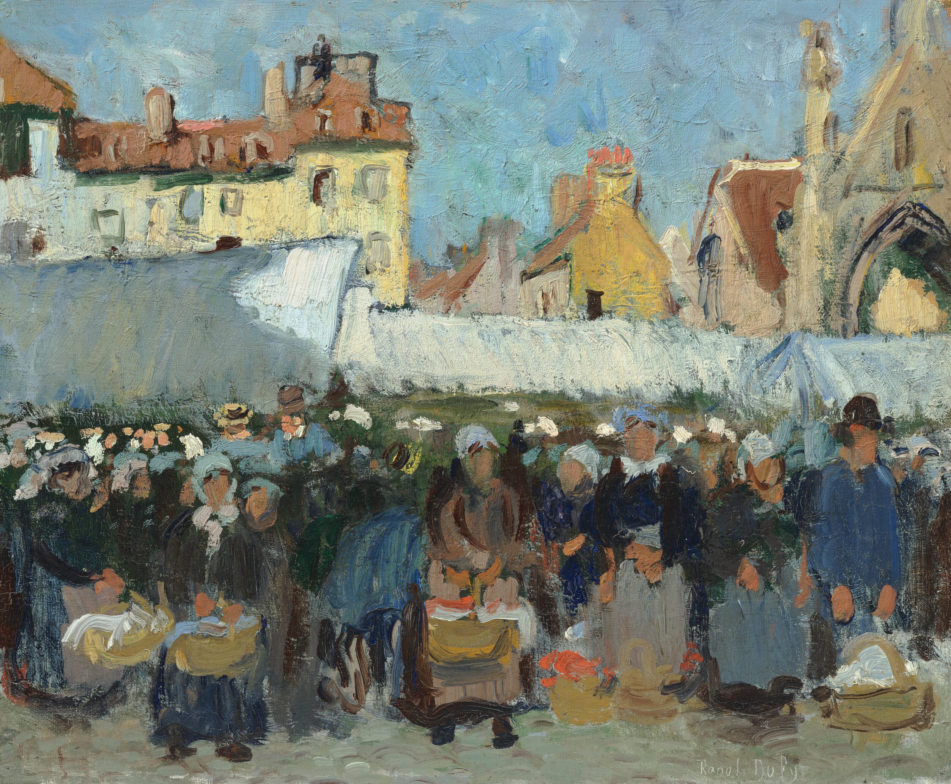 Raoul Dufy - Jour de marché à Falaise