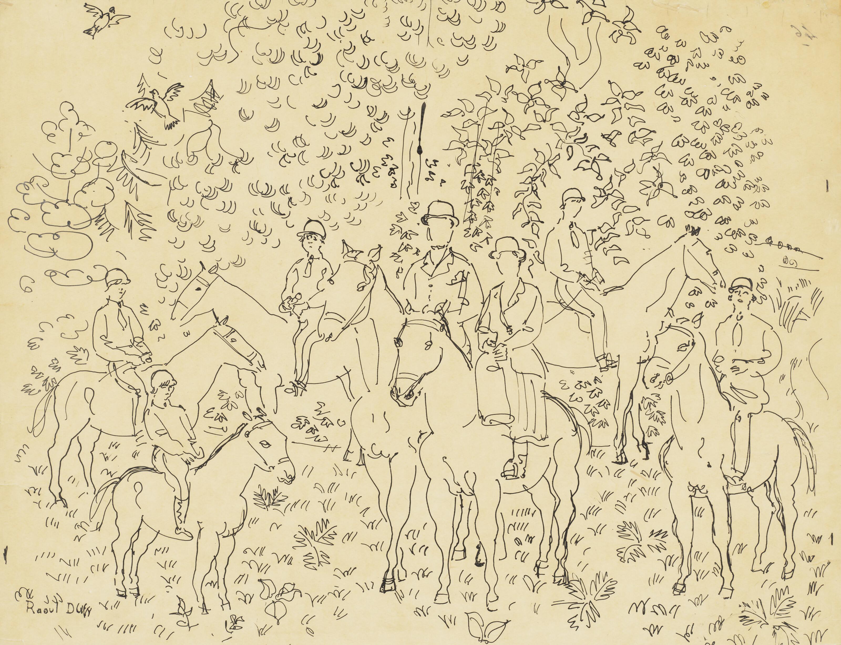 Raoul Dufy - La famille Kessler à cheval