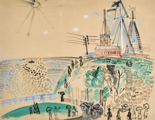 Raoul Dufy - La Sémaphore Ou L\'Entrée Du Port Du Havre