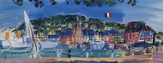 Raoul Dufy - Le bassin de Deauville