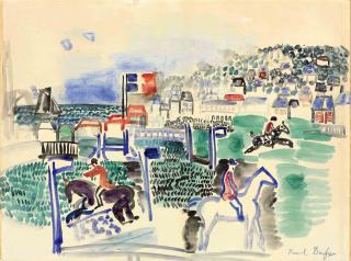 Raoul Dufy - Le concours hippique à Deauville