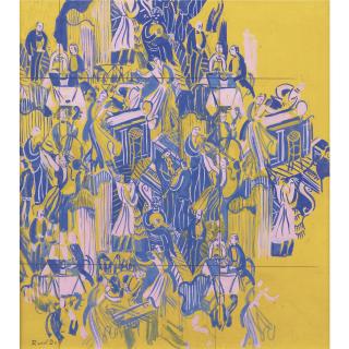 Raoul Dufy - Le Dancing Sur Fond Jaune - Recto Étude Pour Le Dancing - Verso