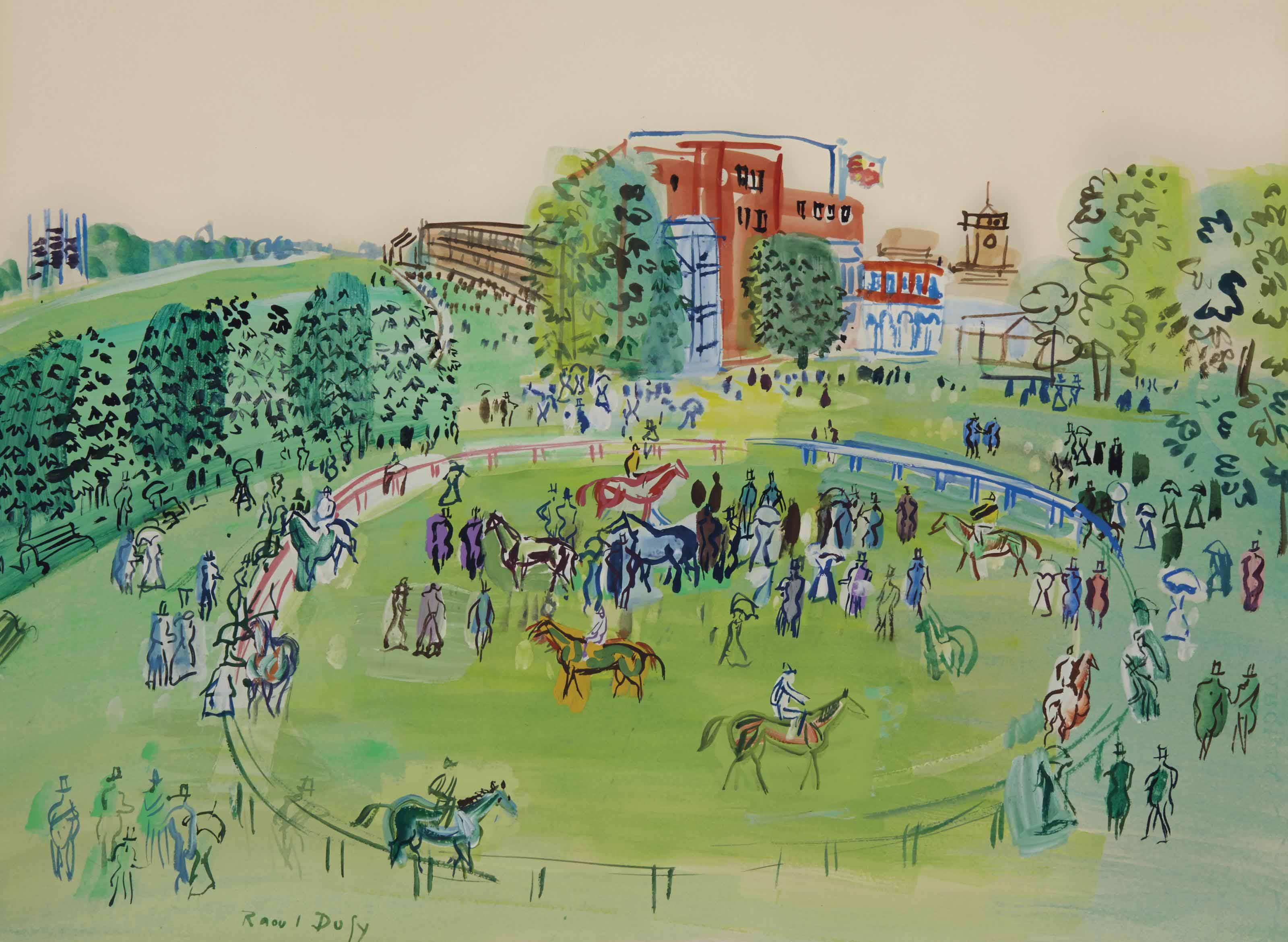 Raoul Dufy - Le paddock, Ascot