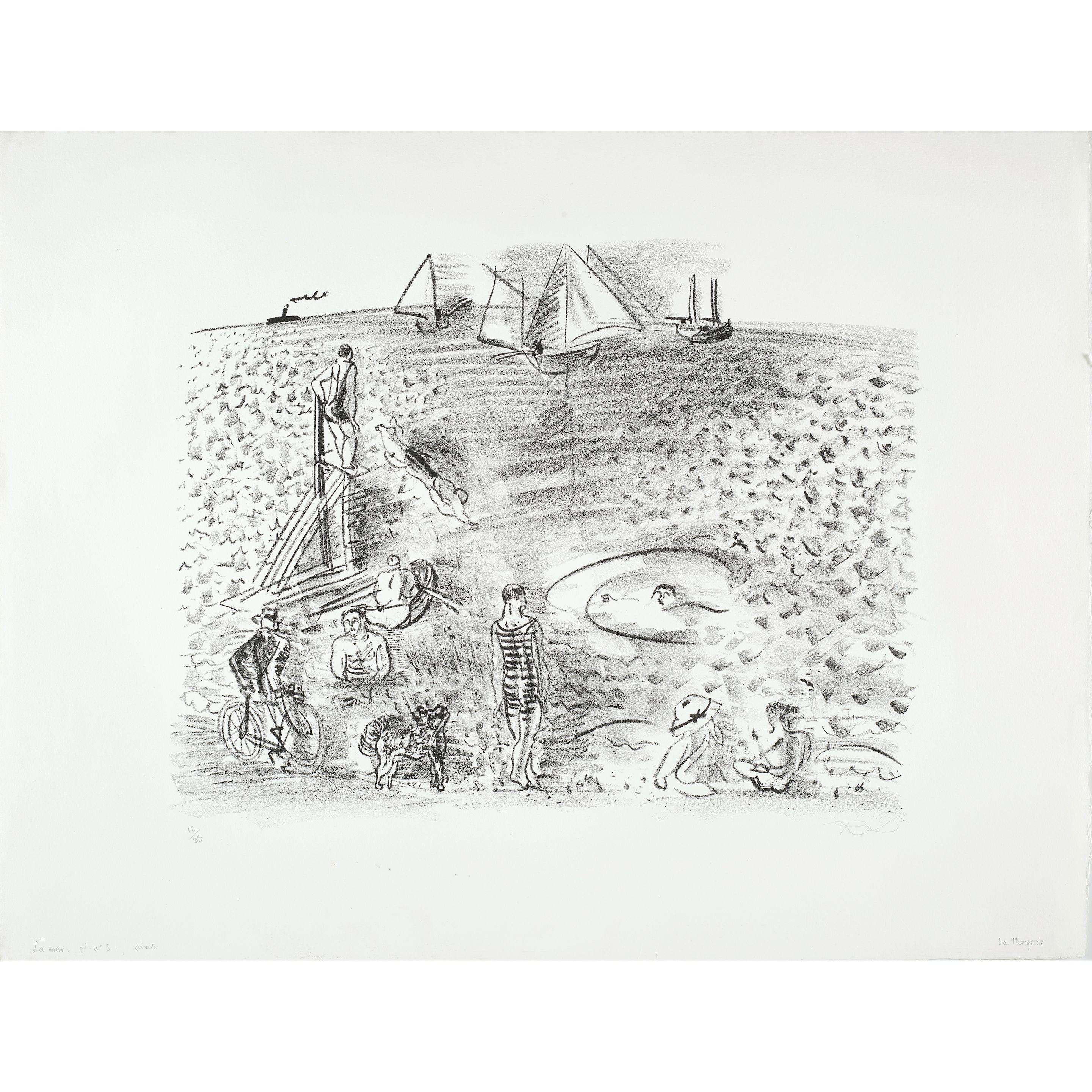 Raoul Dufy - Le plongeoir (The Diving Board), from La mer (The Sea)