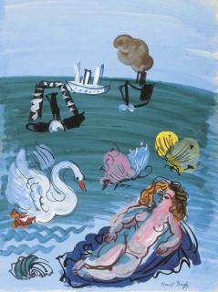 Raoul Dufy - Léda et le cygne