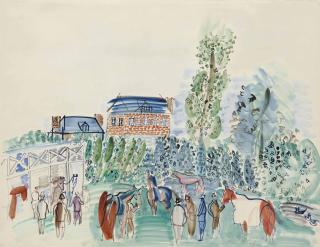 Raoul Dufy - Les Écuries À Pont-L\'Evêque