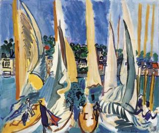 Raoul Dufy - Les voiles au sec