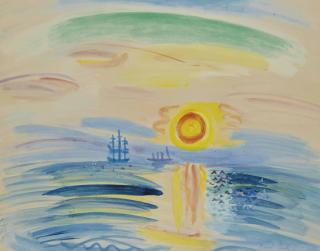 Raoul Dufy - Marine, soleil couchant