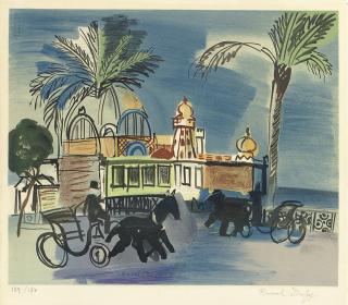 Raoul Dufy - Nice, le Casino de la Jetée aux deux Calêches