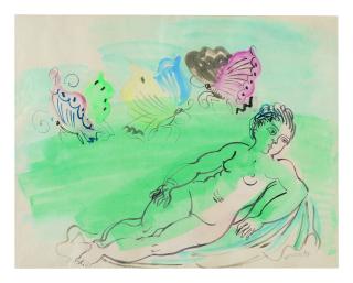 Raoul Dufy - Nu Aux Papillons