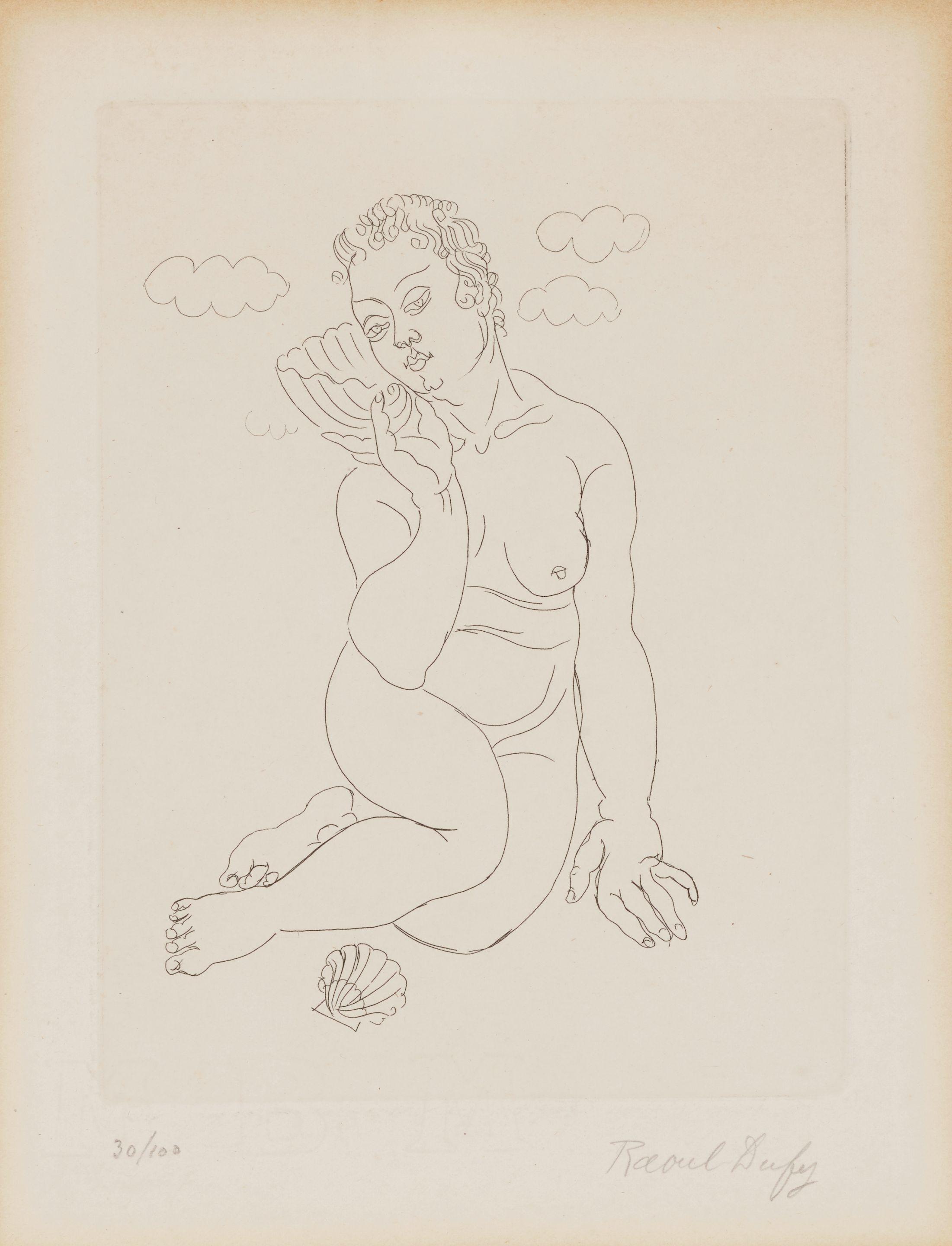 Raoul Dufy - Nude with Sea Shells