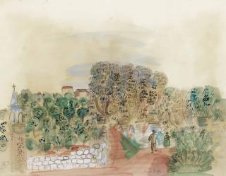 Raoul Dufy - Oliviers et chapelle