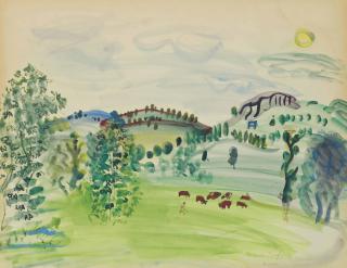 Raoul Dufy - Paysage d\'Auvergne, La Bourboule