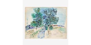 Raoul Dufy - Paysage et route de campagne