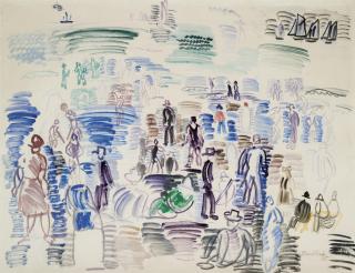 Raoul Dufy - Personnages sur la plage