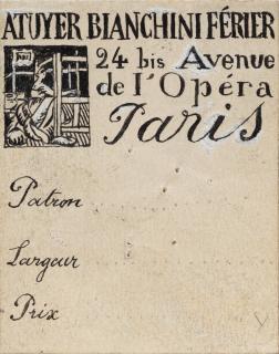 Raoul Dufy - Projet d\'étiquette pour Bianchini-Férier